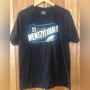 Philadelphia Eagles Wentzylvania # 11 tshirt. Size L. Black